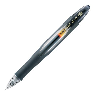 Pilot G6 Retractable Gel Ink Rollerball Pens 07 mm Fine Point Black Barrel Black Ink Pack Of 12
