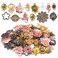 Flower Charms 100g Craft Supplies Alloy Mixed Style Rose Life Flower Connector Links Charms Pendant Beads Charm for Jewelry Making Crafting Findings Accessory