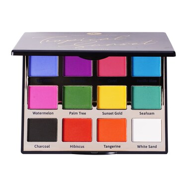 Narrative Cosmetics Tropical Sunset Eyeshadow Palette 12 Highly Pigmented Colors Professional TalcFree Eye Makeup