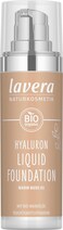 lavera Hyaluron Liquid Foundation  Warm Nude 03  natural cosmetics  vegan  silky light texture  free from mineral oil  natural hyaluronic acid  organic almond oil  30ml