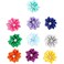 Satin Ribbon Daisy Flower Heads with Rhinestones 10 Colors 12 in 100 Pack