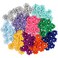 Satin Ribbon Daisy Flower Heads with Rhinestones 10 Colors 12 in 100 Pack