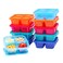 Bentgo Easyboxes 4Compartment Snack Containers  20Piece Set with 10 Trays  10 CustomFit Lids to Seal in Freshness  Reusable Food Storage  Meal Prep Bento BPAFree Containers Jewel Brights