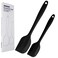 Silicone Spatula Set 2 Pcs Heat Resistant Rubber Spatula for Nonstick Cookware BPA Free Black