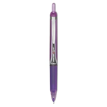 Pilot Precise V5 RT Refillable  Retractable Rolling Ball Pens Extra Fine Point 05 mm Purple Pack of 12