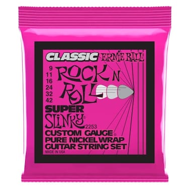 Ernie Ball Super Slinky Classic Pure Nickel Electric Guitar Strings 942 Gauge P02253