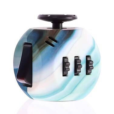 FIDGET DICE Relieves Stress and Anxiety Cube Fidget Toys for Children and AdultsSea Blue