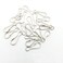 BeeSpring 100 Pcs Metal Spring Hooks 1 25mm Purse Pulis Snap Clip for Lanyard Zipper Pull ID Card Key Chain Findings Silver