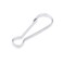 BeeSpring 100 Pcs Metal Spring Hooks 1 25mm Purse Pulis Snap Clip for Lanyard Zipper Pull ID Card Key Chain Findings Silver