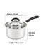 Cook N Home Professional Stainless Steel Saucepan with Lid 1Quart Silver