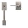 Schlage FE285 CEN 619 LAT CEN Century Front Entry Handleset with Latitude Lever Lower Half Grip Satin Nickel