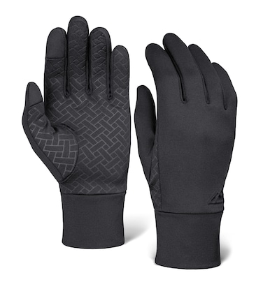 Tough Outdoors Running Gloves  Touch Screen Ski Glove Liners  Mens Winter Gloves  Glove Liners for Cold Weather