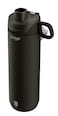 Pogo Active Vacuum Insulated Stainless Steel Water Bottle with Leak Proof Chug Lid and Silicone Carry Loop Powdercoat Black 18 oz