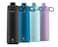 Pogo Active Vacuum Insulated Stainless Steel Water Bottle with Leak Proof Chug Lid and Silicone Carry Loop Powdercoat Black 18 oz