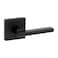 Kwikset Halifax Dummy Door Handle Single Sided Lever for Closets French Double Doors and Pantry Matte Black NonTurning Reversible Interior PushPull Lever with Microban Protection