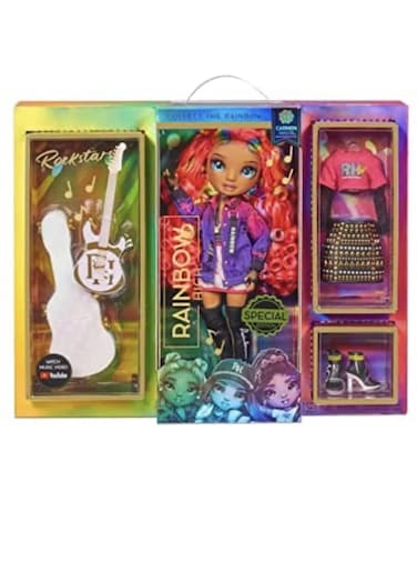 Rainbow High Rockstar Fashion Doll 2 Complete Outfits  Rockband Essentials Carmen Major Only