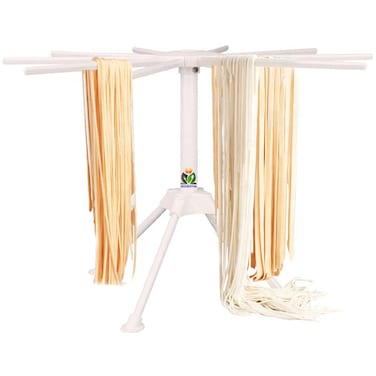 GOZIHA Kitchen Pasta Drying Rack  Make Homemade Fresh Pasta  Household Noodle Dryer Rack Hanging for Home Use  Spaghetti Drying Rack Noodle Stand  Easy Storage and Quick SetUp White