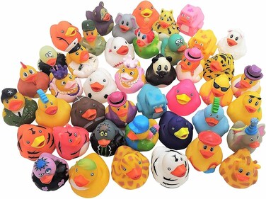 Assorted Colorful Rubber Duckies 2 Ducks Ducky Duck Ducking 50 Pack Jeep Ducking Bath Tub Pool Toy