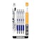 Zebra Pen G301 Retractable Gel Pen Premium Stainless Steel Barrel Medium Point 07mm Blue Ink 4Pack 41324