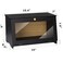 HOMEKOKO Wood Bread Box for Kitchen Counter Single Layer Bamboo Large Capacity Food Storage Bin BLACK