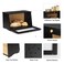 HOMEKOKO Wood Bread Box for Kitchen Counter Single Layer Bamboo Large Capacity Food Storage Bin BLACK