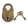 Deco 79 Metal Lock And Key 3 x 4 x 1 Brass