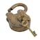 Deco 79 Metal Lock And Key 3 x 4 x 1 Brass