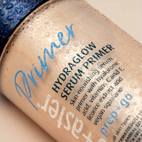 LuneAster HydraGlow Serum Primer  Skinnourishing serum primer with antiaging and brightening properties that hydrates smooths and minimizes the look of pores while extending the wear of makeup