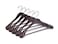 Amber Home 6 Pack Walnut Wide Shoulder Wooden Suit Coat Hangers with Non Slip Pants Bar Solid Wood Jacket Clothes Hangers Smooth Finish for Sweater Pants Heavy Clothes Walnut 6 Pack