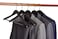 Amber Home 6 Pack Walnut Wide Shoulder Wooden Suit Coat Hangers with Non Slip Pants Bar Solid Wood Jacket Clothes Hangers Smooth Finish for Sweater Pants Heavy Clothes Walnut 6 Pack