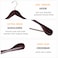 Amber Home 6 Pack Walnut Wide Shoulder Wooden Suit Coat Hangers with Non Slip Pants Bar Solid Wood Jacket Clothes Hangers Smooth Finish for Sweater Pants Heavy Clothes Walnut 6 Pack