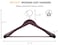 Amber Home 6 Pack Walnut Wide Shoulder Wooden Suit Coat Hangers with Non Slip Pants Bar Solid Wood Jacket Clothes Hangers Smooth Finish for Sweater Pants Heavy Clothes Walnut 6 Pack