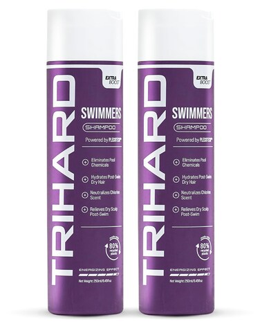 TRIHARD Swimmers Shampoo Extra Boost  Removing Chlorine and Hard Water Negative Effects  Specialized Swim Shampoo Pack of 2