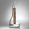 Nambe  Gourmet Collection  Loop Towel Holder  Measures at 7 x 16  Made with Nambe Alloy and Acacia Wood  Designed by Neil Cohen