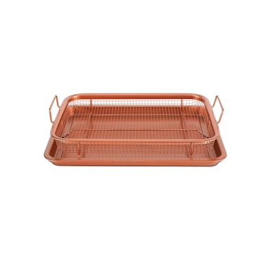 Crisping Basket  Tray SetCrisper BasketNonStick Bakeware Set for Oven with Crisper Pan and Cookie Sheet