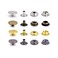 30 Sets Snap Fasteners Set Marine Grade Copper Buttons Snap Stud Cap Socket Set 15 mm in Diameter Silver 20 Sets