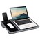 LAPGEAR Home Office Lap Desk  LeftHanded  with Mouse Pad Device Ledge and Phone Holder  Silver Carbon  Fits up to 156 Inch Laptops  Style No 91405