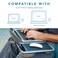 LAPGEAR Home Office Lap Desk  LeftHanded  with Mouse Pad Device Ledge and Phone Holder  Silver Carbon  Fits up to 156 Inch Laptops  Style No 91405