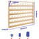 NW 54 Spools Wooden Thread Holder Sewing and Embroidery Thread Rack and Organizer Thread Rack for Sewing with Hanging Hooks for Wall
