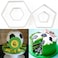 4Pcs Soccer Cookie Cutter Set Hexagon Cookie Cutter Plastic Soccer Cookie Cutters Shapes Football Biscuit Cutters for Baking Mould Cake Decorations