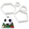 4Pcs Soccer Cookie Cutter Set Hexagon Cookie Cutter Plastic Soccer Cookie Cutters Shapes Football Biscuit Cutters for Baking Mould Cake Decorations