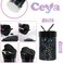 Ceya Holographic Chunky Glitter 49oz 140g Black Craft Glitter Powder Mixed Chunky Fine Flakes Iridescent Nail Sequins for Nail Art Hair Epoxy Resin Tumblers Slime Painting Festival Decor