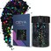 Ceya Holographic Chunky Glitter 49oz 140g Black Craft Glitter Powder Mixed Chunky Fine Flakes Iridescent Nail Sequins for Nail Art Hair Epoxy Resin Tumblers Slime Painting Festival Decor
