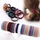 20Pcs Random Color Mix Pack Womens Hair Ties Ponytail Hair Ties Hair Ties for Thick Hair Elastic Hair Ties Bold High Elastic Jacquard Towel Loop Seamless Durable Hair Ties