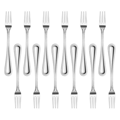 New Star Foodservice 58505 Bead Pattern 180 Stainless Steel Oyster Fork 6Inch Set of 12