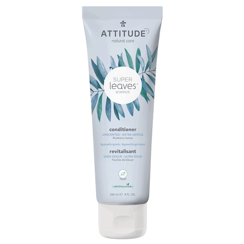 ATTITUDE Extra Gentle Hair Conditioner Soothes Dry Scalp Naturally Derived Ingredients Vegan Detangler Dermatologically Tested Unscented 8 Fl Oz