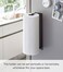 Yamazaki Home Magnetic Paper Holder Metal Roll Dispenser Vertical Or Horizontal Mounted Kitchen Towel Rack  Steel One Size Black