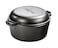 Lodge PreSeasoned Cast Iron Double Dutch Oven With Loop Handles 5 qt