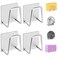 4Pcs Premium Sink Sponge Holder for Kitchen Sink Caddy Brush  SUS304 Stainless Steel Waterproof Rustproof Quick Drying Strong Self Adhesive 1 Silver X 4Pcs