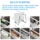 4Pcs Premium Sink Sponge Holder for Kitchen Sink Caddy Brush  SUS304 Stainless Steel Waterproof Rustproof Quick Drying Strong Self Adhesive 1 Silver X 4Pcs